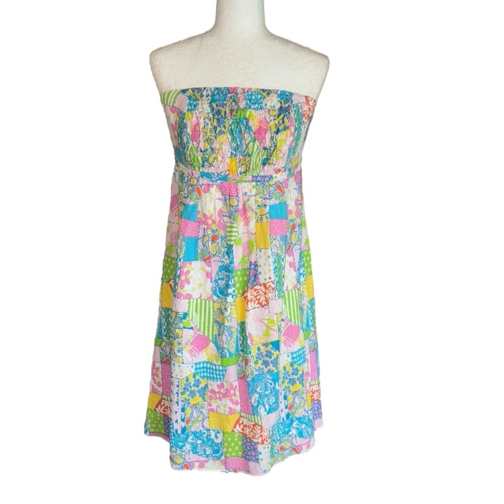 Lilly Pulitzer Gweneth Loco Patch Patchwork Flora… - image 1